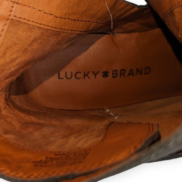 Lucky Brand Shoes Latonya Bootie Heeled Ankle Boots Nubuck Storm Black Size 6M - Picture 13 of 13